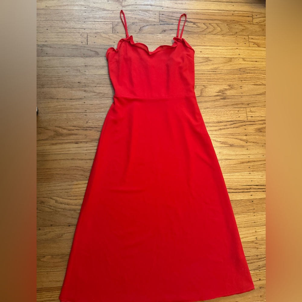 Aritzia Wilfred Red Midi Dress